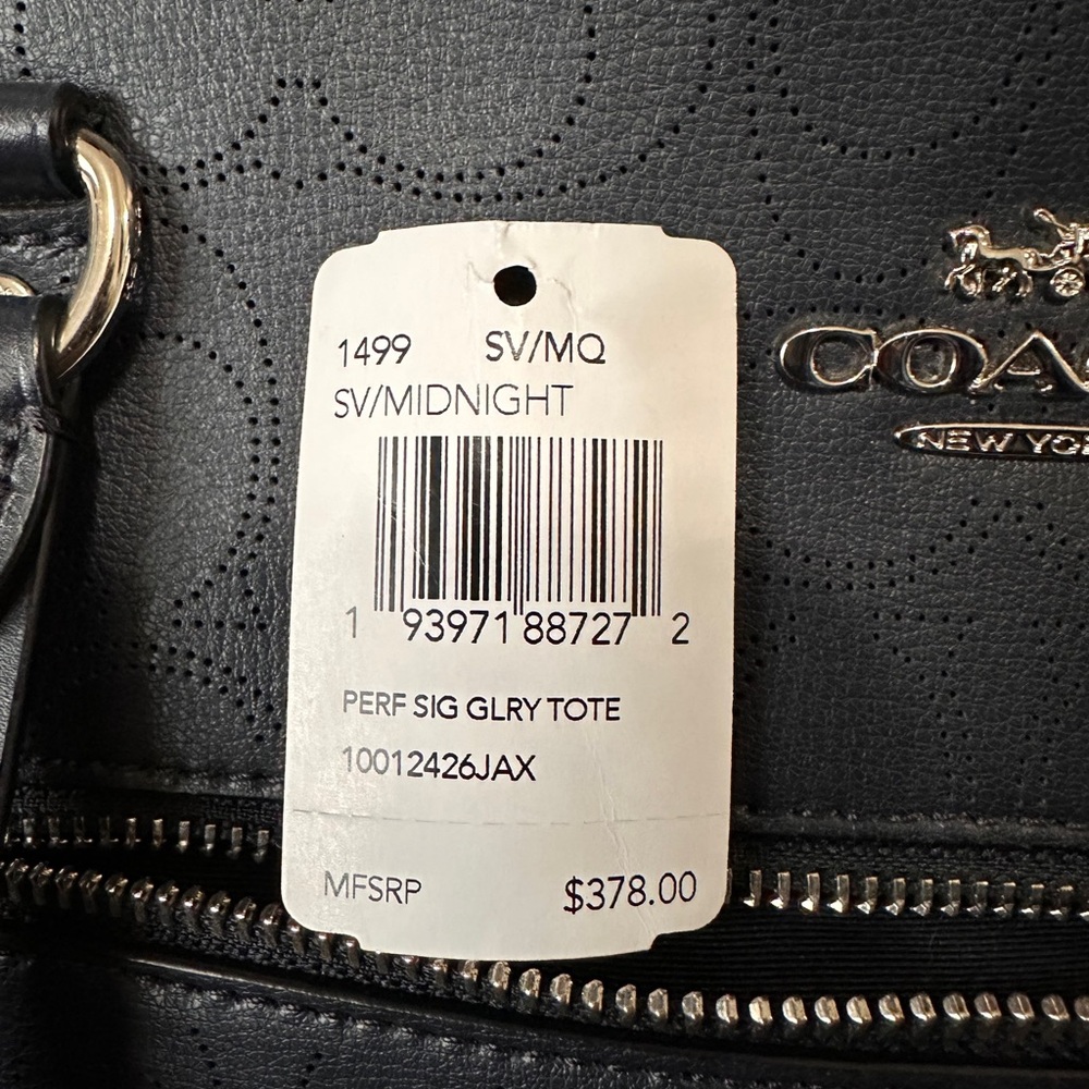 Coach Denim Blue, Leather Gallery Tote Bag - Picture 3 of 9